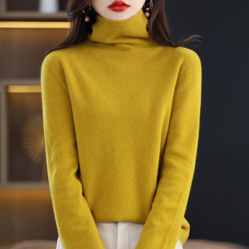 Chloé Glamorous turtleneck sweater by Lumina Wear featuring a wool blend fabric and soft, comfortable fit.