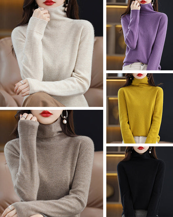 Chloé Lumina wool blend turtleneck sweater featuring a soft, cozy fit and stylish design, perfect for cold weather.