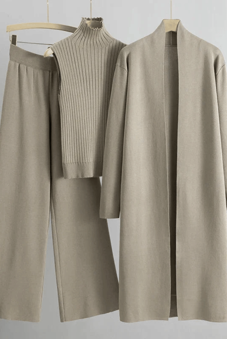 Lightweight spring women's pant set by Lumina Wear featuring tailored fit and coordinated style in soft, breathable fabric.
