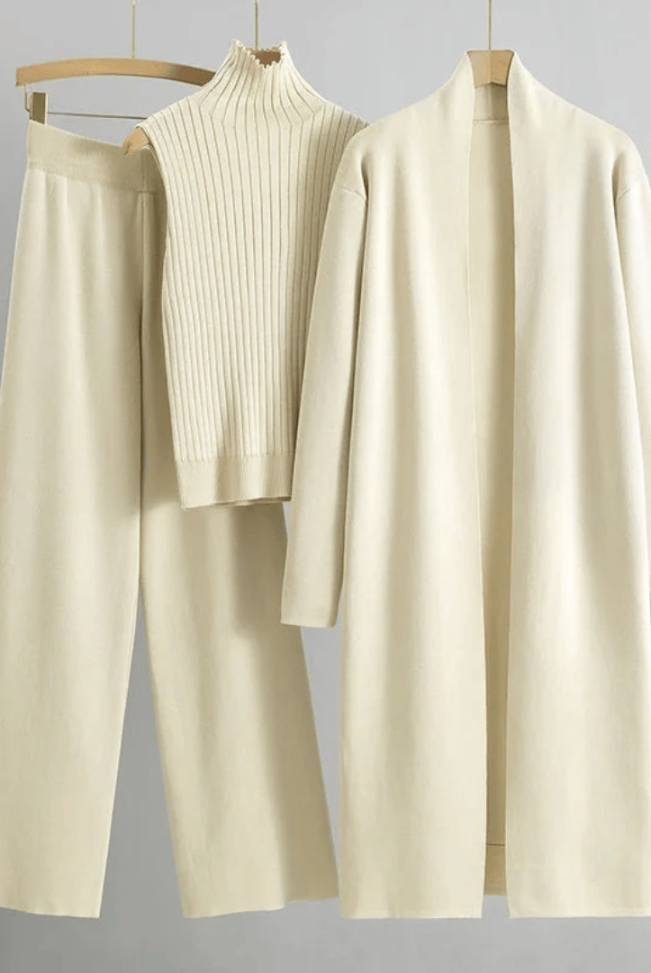 Lightweight spring pant set for women featuring tailored design and coordinated style, by Lumina Wear.
