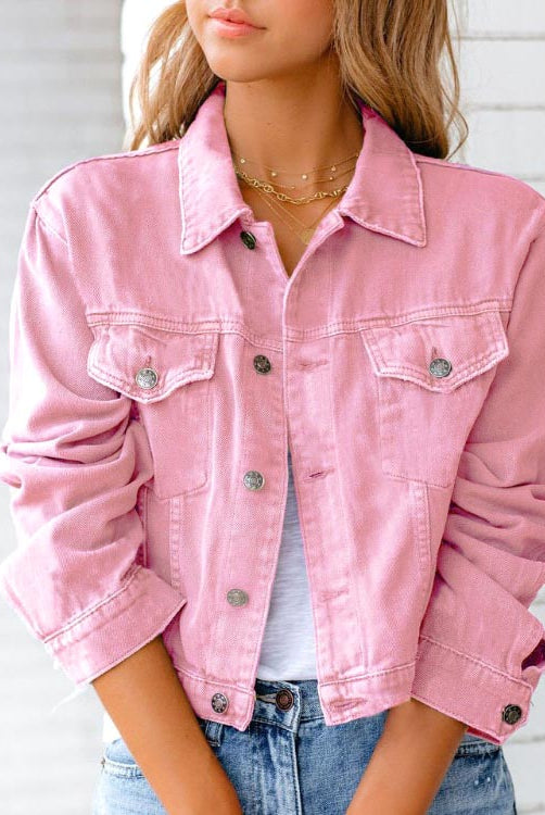 Lumina Wear Elise embellished classic denim jacket with modern twist, showing detailed embroidery and stylish fit.