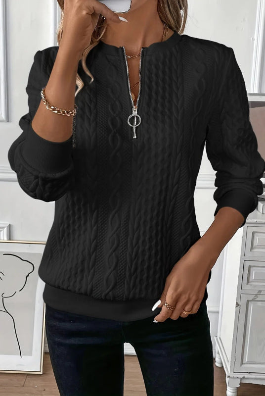 Lumina Wear Freya women's T-shirt with elegant half-zip design and polished fit, shown in a stylish and modern silhouette.