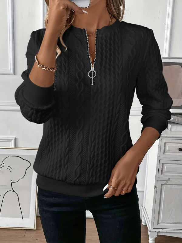 Lumina Wear Freya women's T-shirt with elegant half-zip design and polished fit, shown in a stylish and modern silhouette.