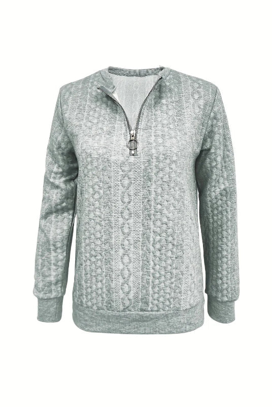 Lumina Wear Freya women's half-zip T-shirt featuring a polished fit and elegant design, perfect for casual or active wear.