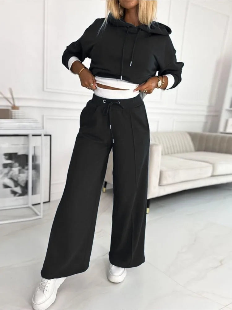 Lumina Wear Gabrielle relaxed fit casual two-piece set featuring modern silhouette and comfortable design, shown on a model.