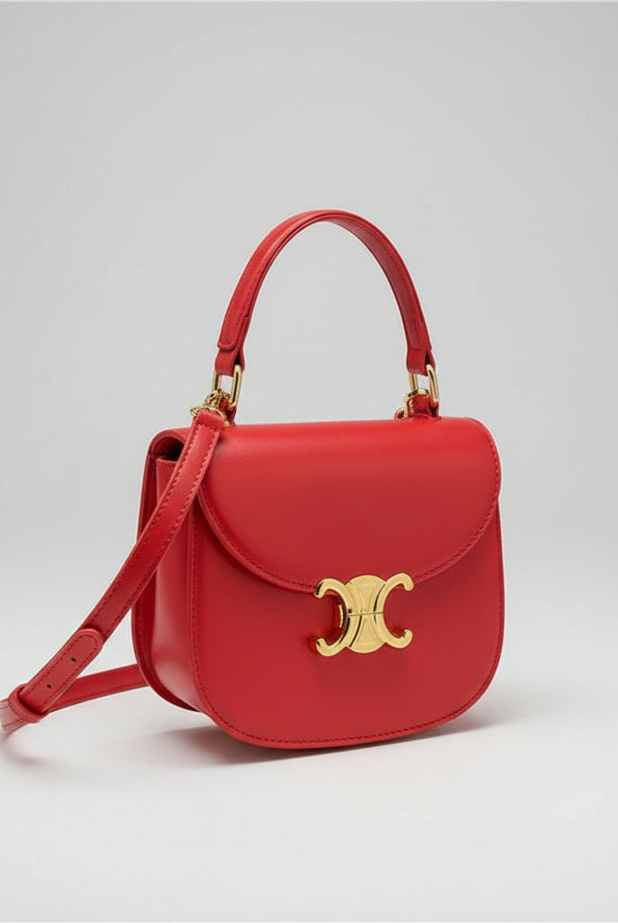 Isabella | Elegant Small Leather Crossbody Bag with Gold-Tone Clasp - Lumina 4