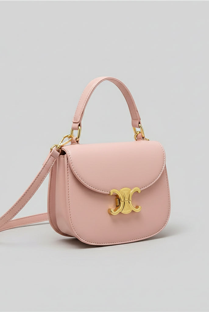 Isabella | Elegant Small Leather Crossbody Bag with Gold-Tone Clasp - Lumina 5