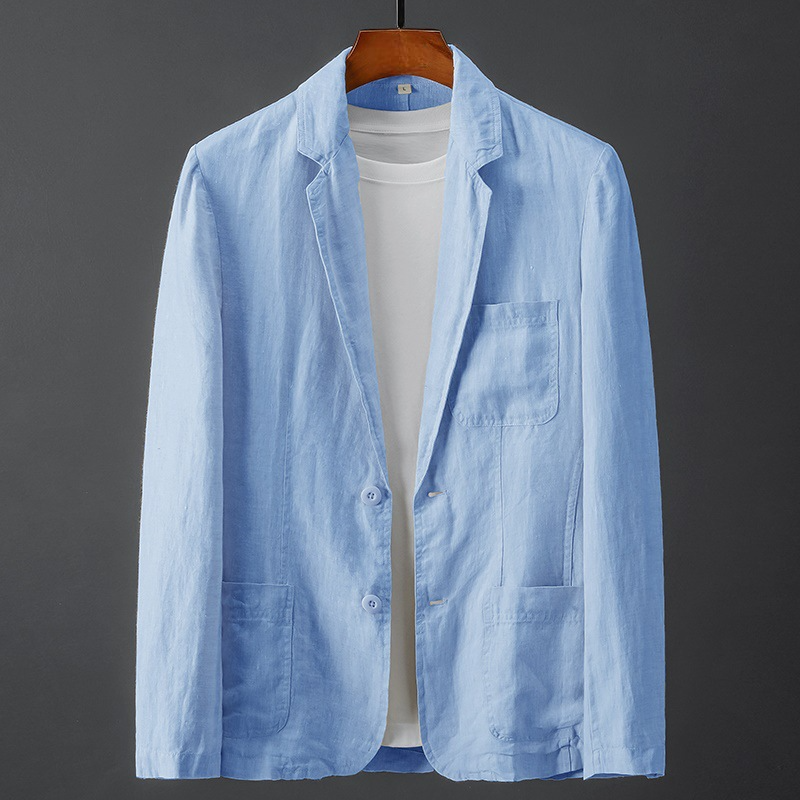 Lightweight casual women's blazer by Lumina Wear featuring patch pockets and a tailored fit, perfect for everyday style.