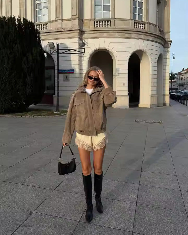 Isabella oversized boxy utility jacket by Lumina Wear with flap pockets, featuring a stylish and functional design.