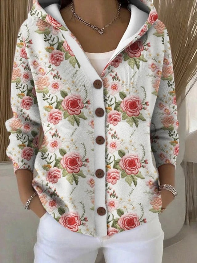 Black ribbed women's cardigan sweater with button front from Lumina Wear, showcasing a cozy, stylish knit design.