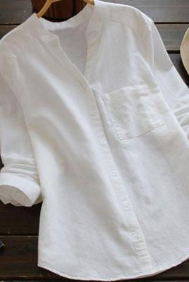 Jessica Lumina Wear relaxed fit button blouse with timeless design, shown in a soft fabric with a classic collar and button front.