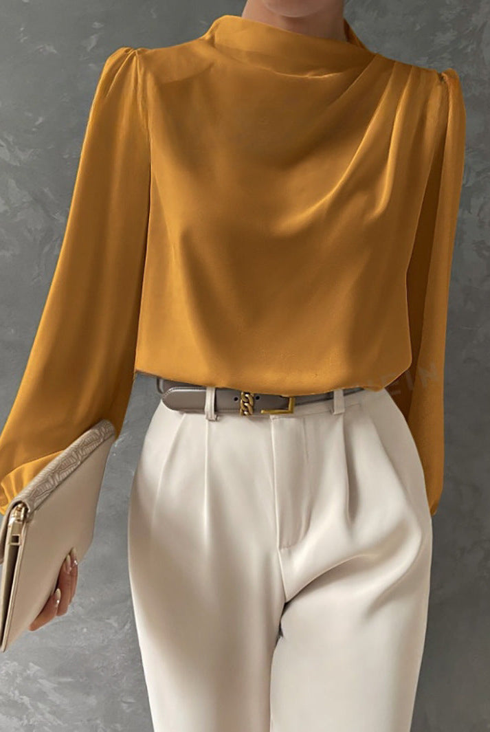 Lumina Wear Madison relaxed fit blouse featuring elegant design and timeless appeal, shown in a flattering natural pose.