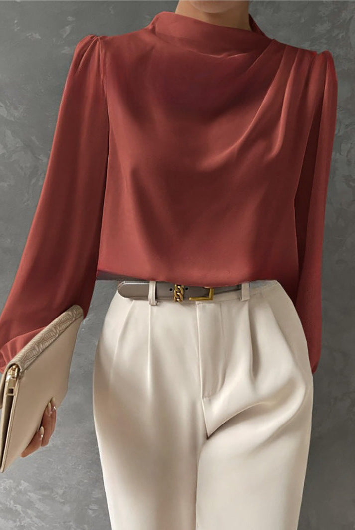 Lumina Wear Madison relaxed fit blouse featuring elegant design and timeless style, shown in a natural fabric and color.
