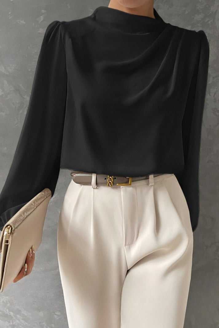 Lumina Wear Madison relaxed fit blouse with elegant design, featuring timeless appeal and soft fabric for a sophisticated look.