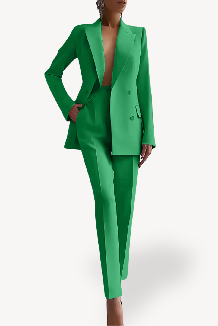 Lumina Wear Madison tailored blazer and pants suit with clean lines and a comfortable fit, suitable for professional and stylish outfits.