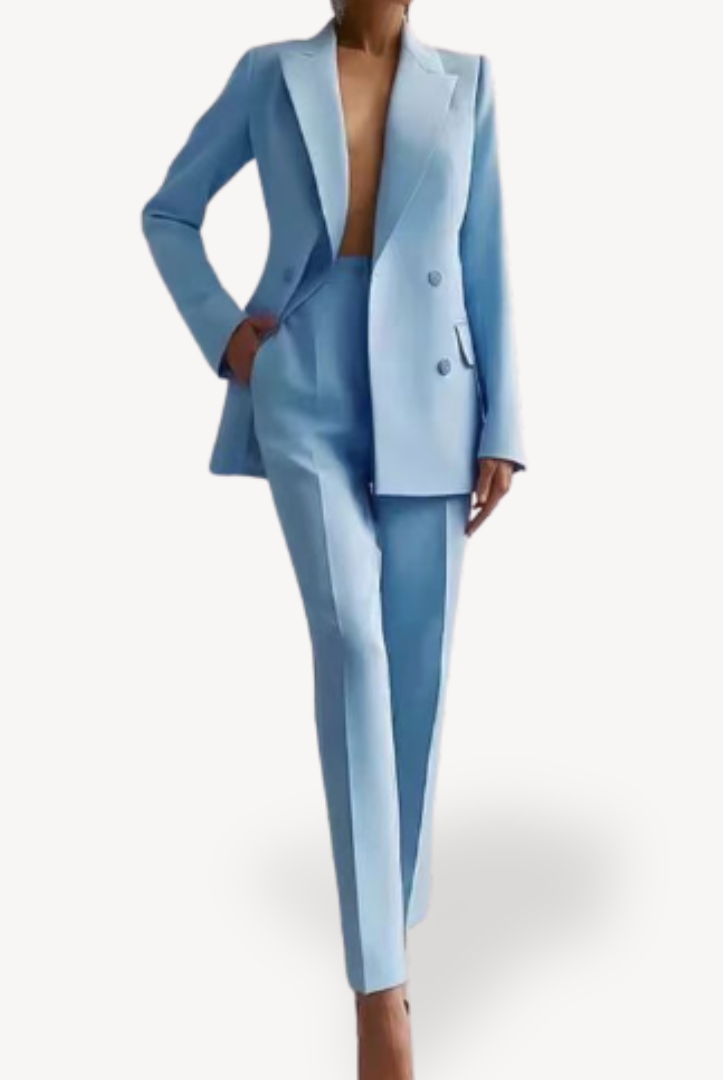 Lumina Wear Madison tailored blazer and pants set featuring clean lines and a comfortable fit, perfect for professional or casual wear.