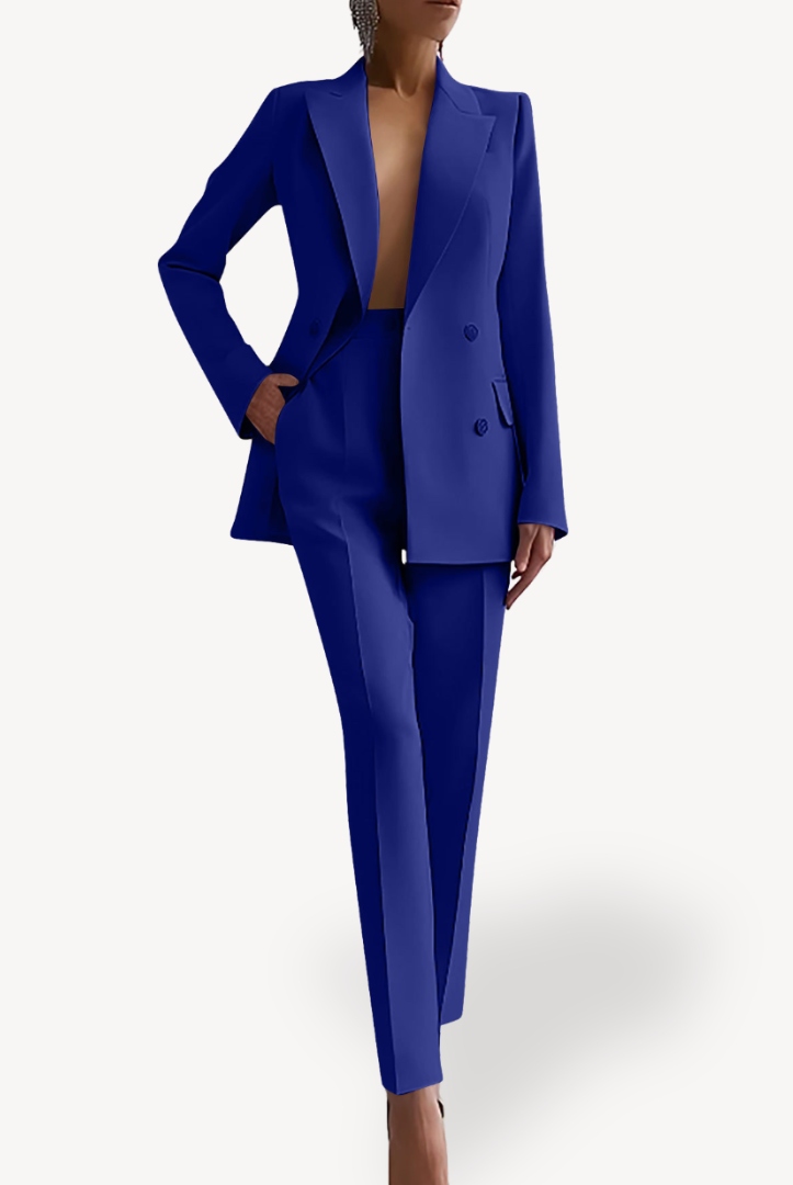 Lumina Wear Madison tailored blazer and pants set featuring clean lines and a comfortable fit, suitable for professional or casual wear.