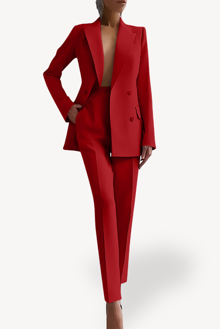 Lumina Wear Madison tailored blazer and pants set featuring clean lines and a comfortable fit, perfect for professional and casual wear.