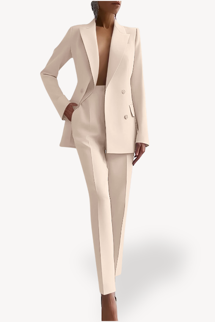 Lumina Wear Madison tailored blazer and pants set featuring clean lines and a comfortable fit, ideal for professional or casual wear.