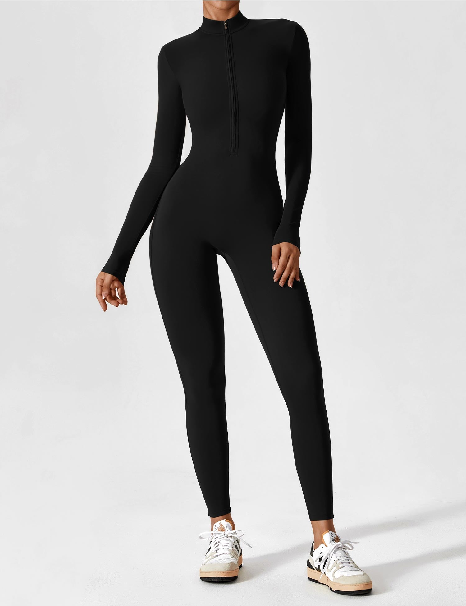 Lumina Wear Penelope sleek fitted two-piece dress set with zip detail, featuring a modern, stylish design.