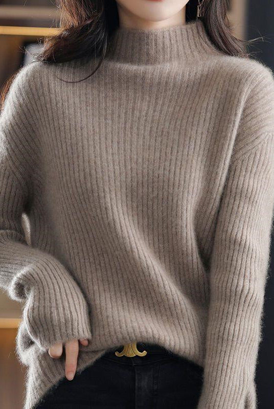 Lumina Wear Sofia striped oversized turtleneck sweater, casual and cozy with bold horizontal stripes and relaxed fit.