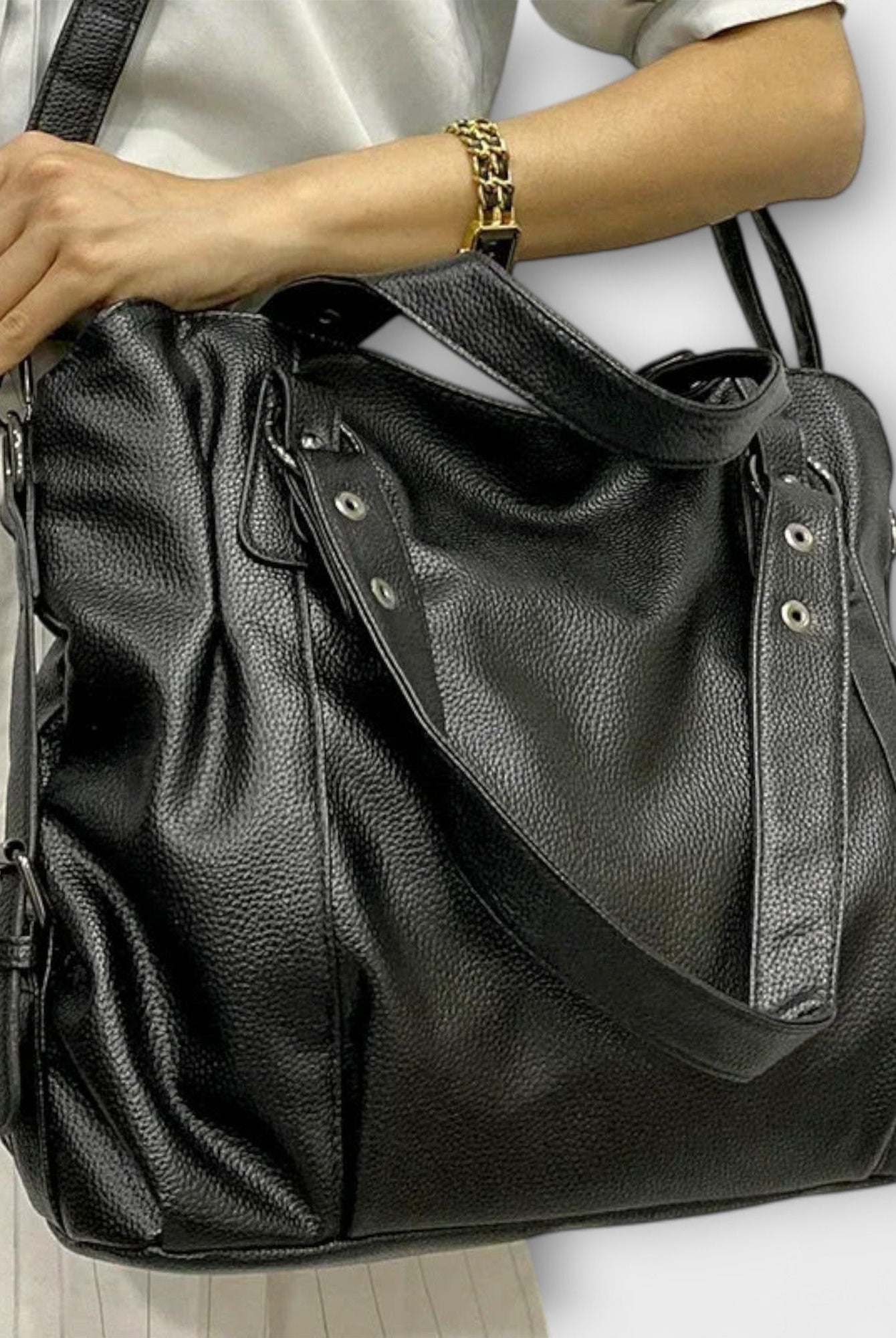 Victoria | Chic Structured Hobo Shoulder Bag with Dual Straps - Lumina 4