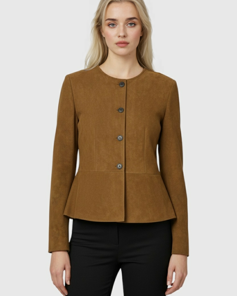 Victoria Lumina Wear vintage casual jacket with timeless design, featuring classic style and comfortable fit.
