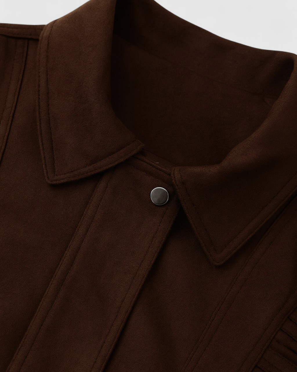Victoria dark brown bomber jacket by Lumina Wear, stylish and versatile with a sleek, fitted look and modern design.