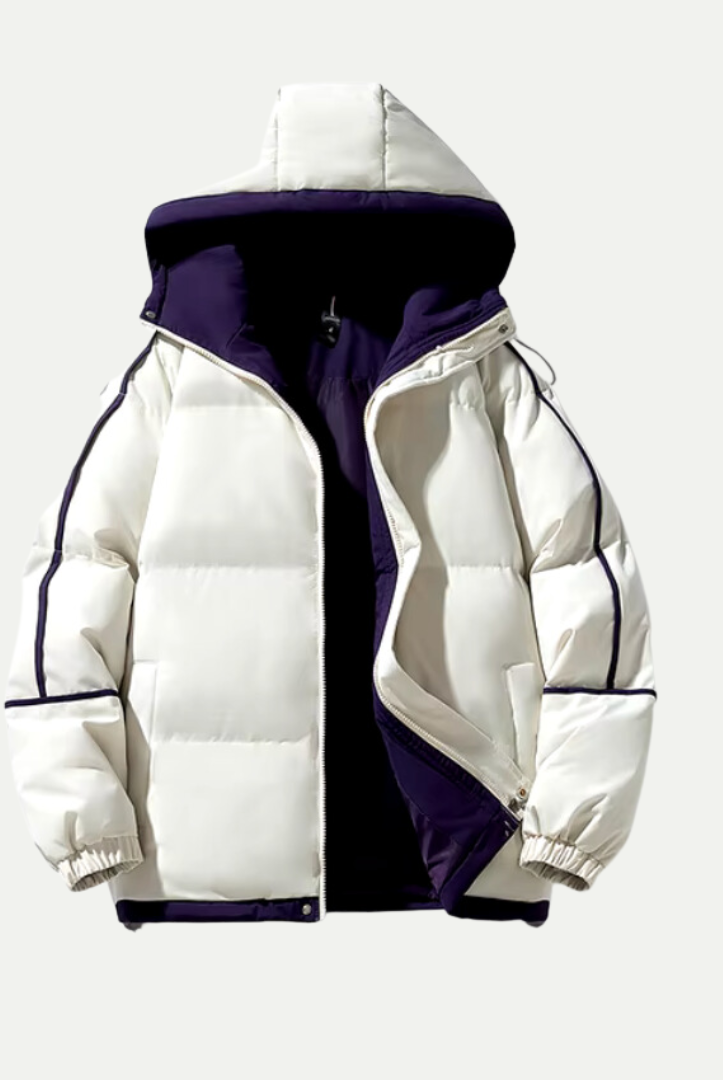 Victoria insulated hooded puffer parka with relaxed fit by Lumina Wear, featuring quilted design and cozy winter insulation.