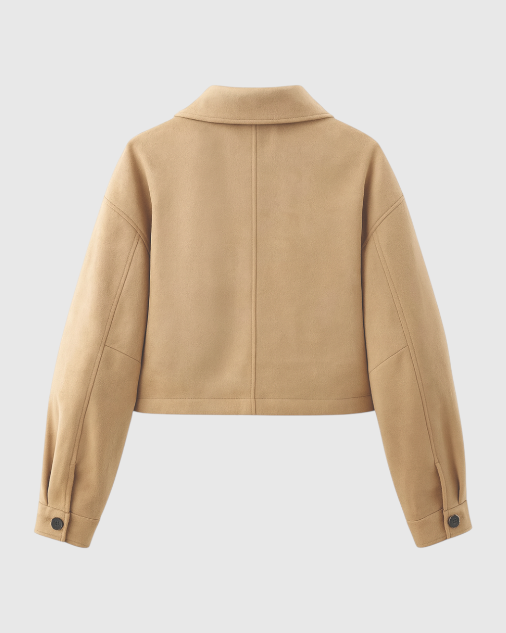 Victoria retro-inspired short jacket by Lumina Wear featuring a button closure, stylish and lightweight for casual wear.