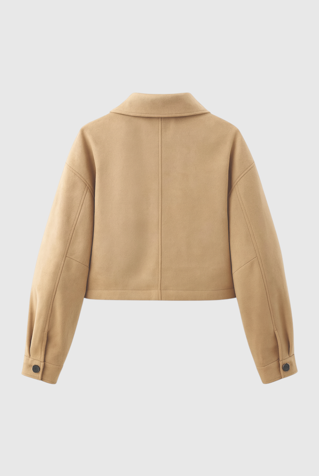 Retro-inspired Victoria short jacket by Lumina Wear featuring button closure and stylish design, perfect for casual wear.