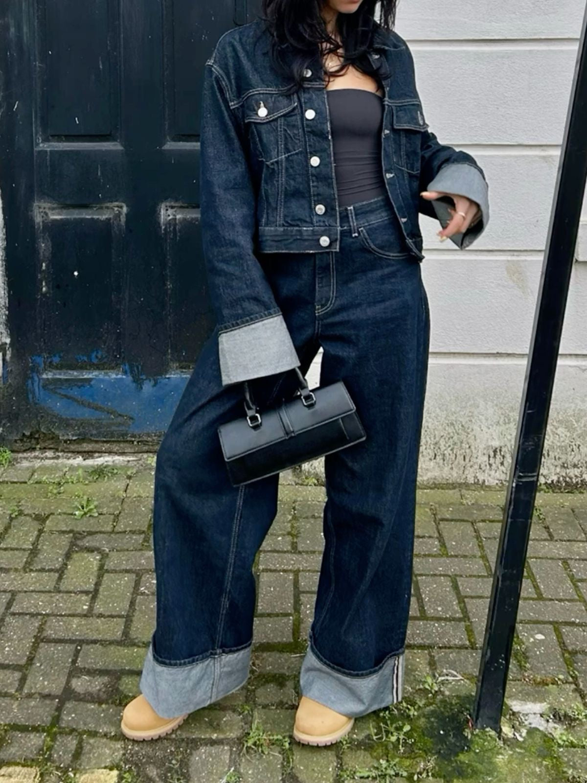 Lumina Wear Victoria women's tailored cropped jacket and pants set with modern silhouette, stylish and sophisticated for contemporary fashion.