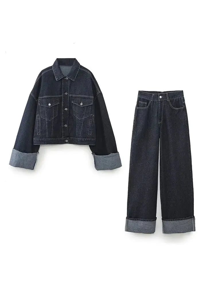 Lumina Wear Victoria women's tailored cropped jacket and pants set with modern silhouette, stylish and sophisticated for modern fashion.