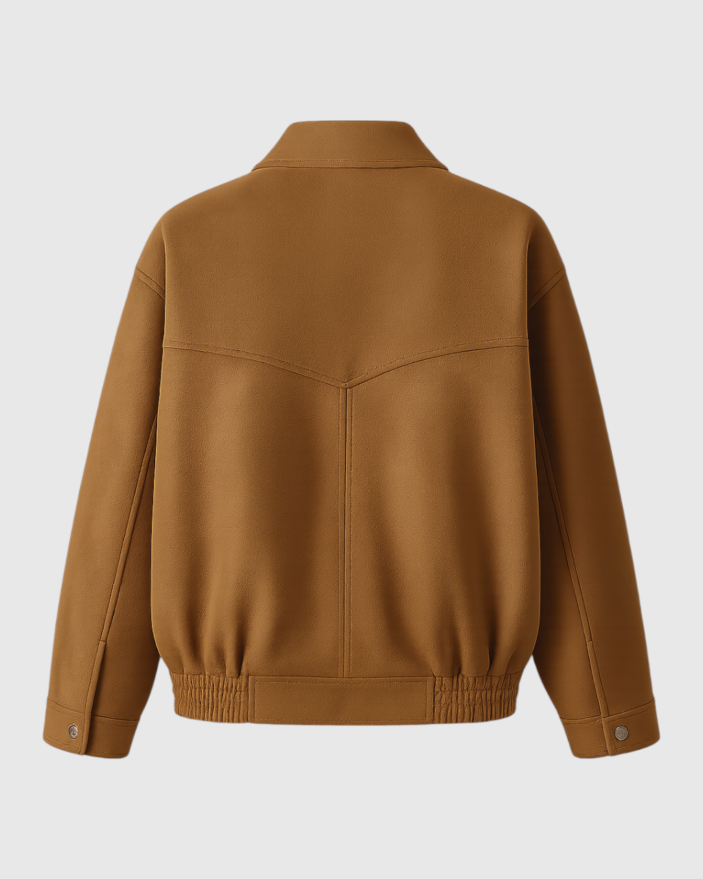 Victoria Lumina brown suede bomber jacket with trendy style, featuring a classic fit and stylish details for a timeless look.
