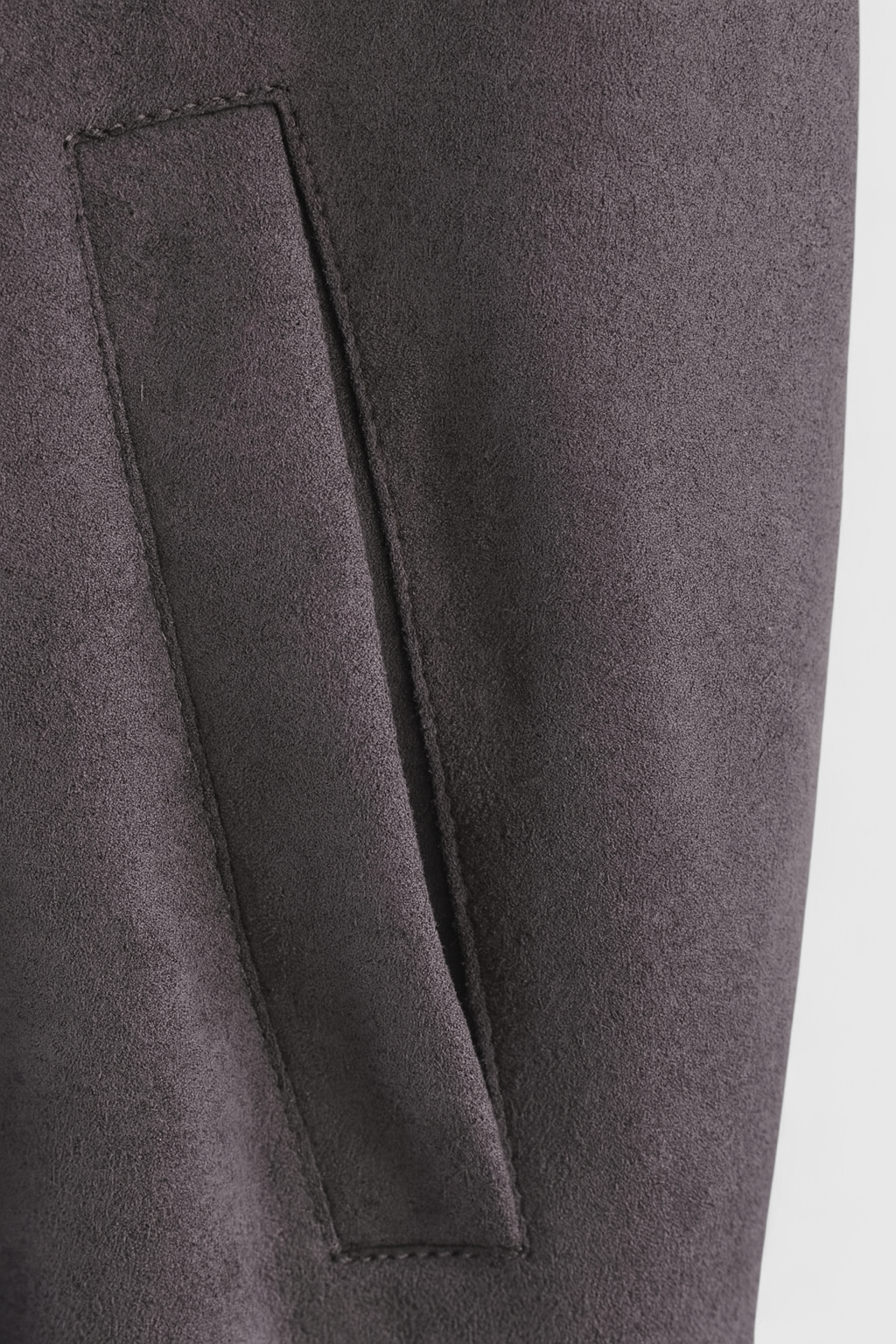 Victoria dark gray bomber jacket with stand collar from Lumina Wear, featuring a sleek, trendy design and stylish fit.