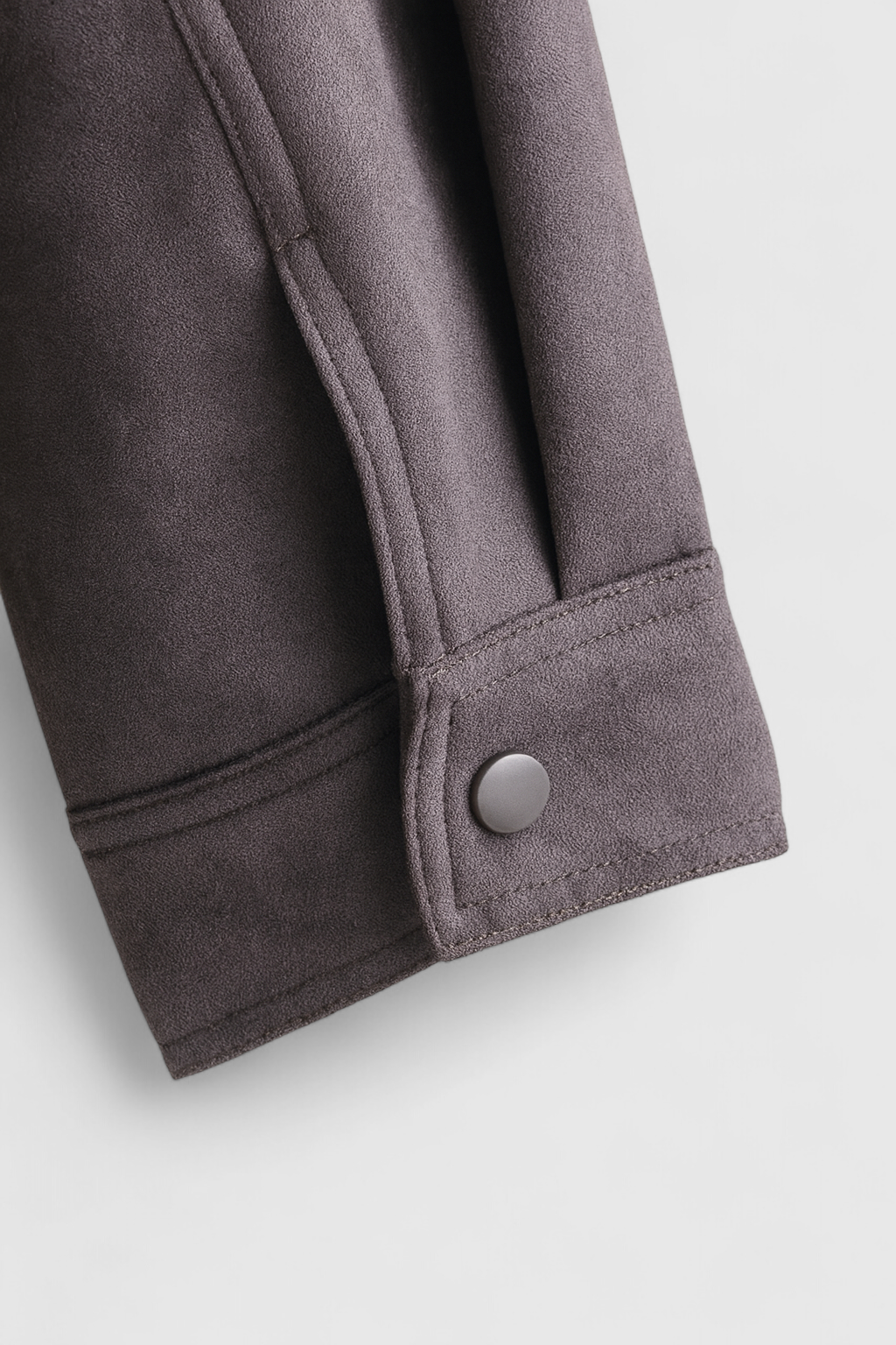 Dark gray Victoria bomber jacket with stand collar by Lumina Wear, showcasing its stylish, trendy design and fitted silhouette.