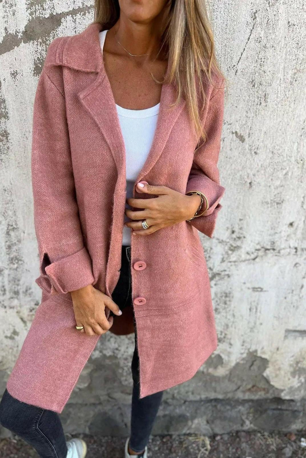 Ada™ | Stylish Long Knit Coat - Lumina Vancouver