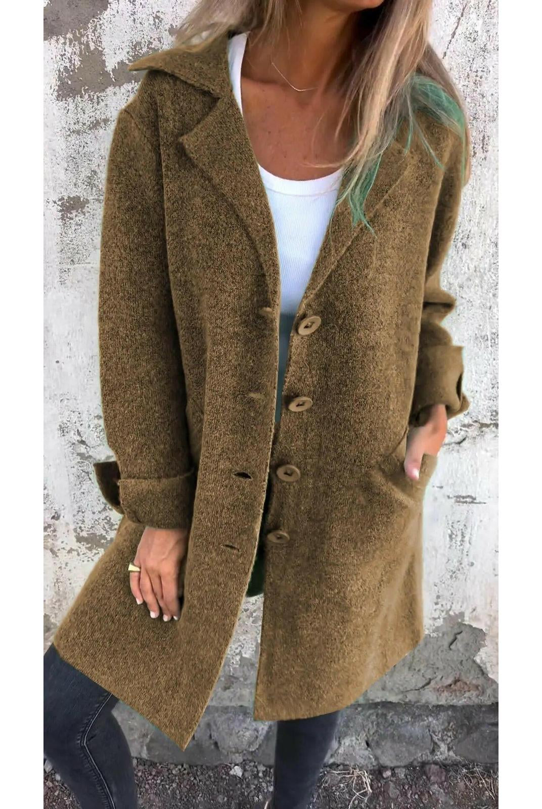 Ada™ | Stylish Long Knit Coat - Lumina Vancouver