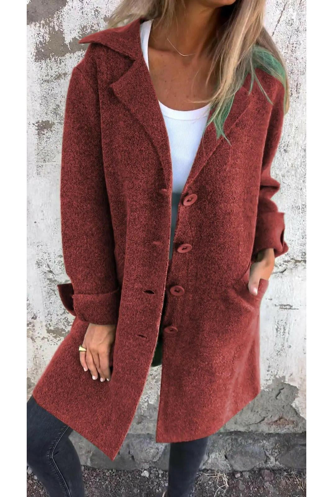 Ada™ | Stylish Long Knit Coat - Lumina Vancouver