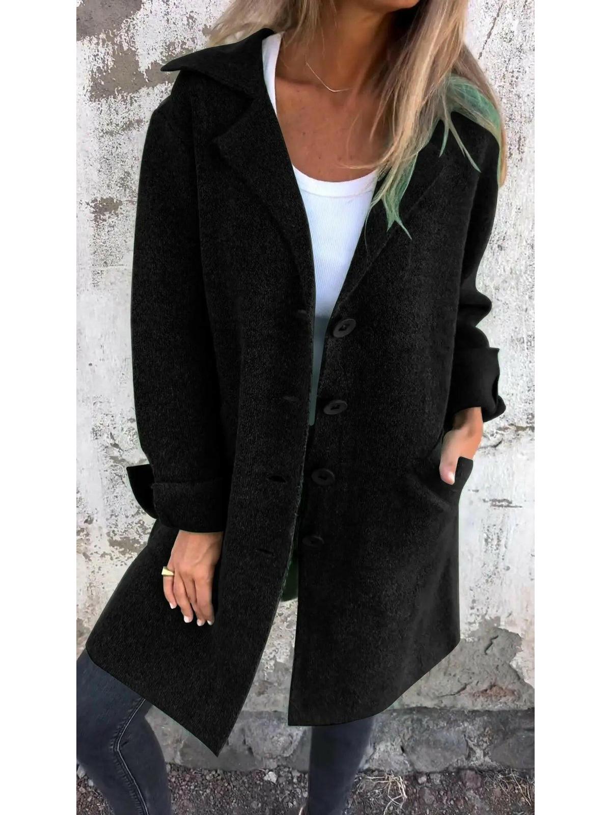 Green Ada™ stylish long knit coat by Lumina Vancouver featuring a cozy, elegant design and textured knit fabric.