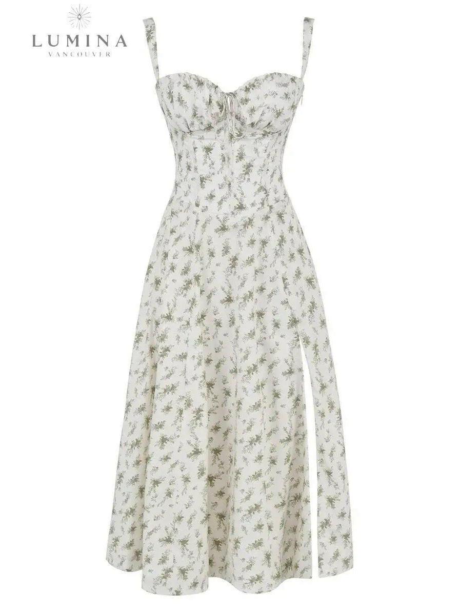 Elegant yellow waist dress by Lumina Vancouver, perfect for wedding guests, featuring a flattering and chic design.