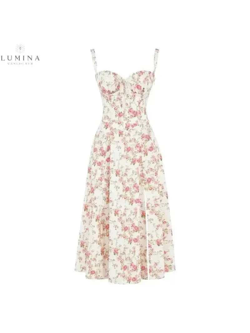 Lumina Vancouver Alina elegant yellow waist dress, chic and flattering for wedding guests, with a sophisticated silhouette.