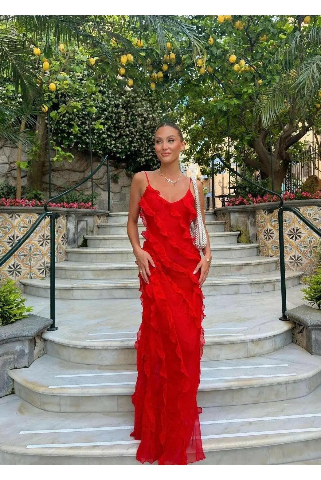 Aliza | Ruffled Maxi Dress - Lumina Vancouver