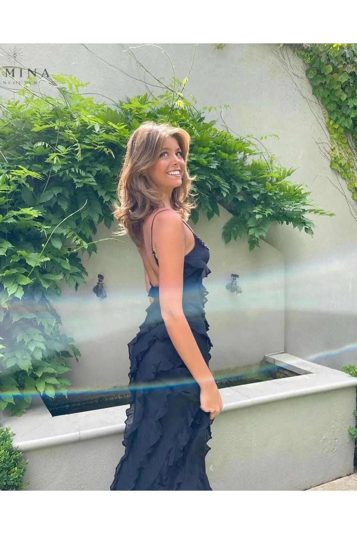 Aliza | Ruffled Maxi Dress - Lumina Vancouver