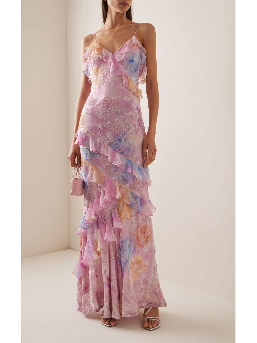 Pink lightweight sleeveless maxi dress by Lumina Vancouver, flowing fabric and casual summer style.