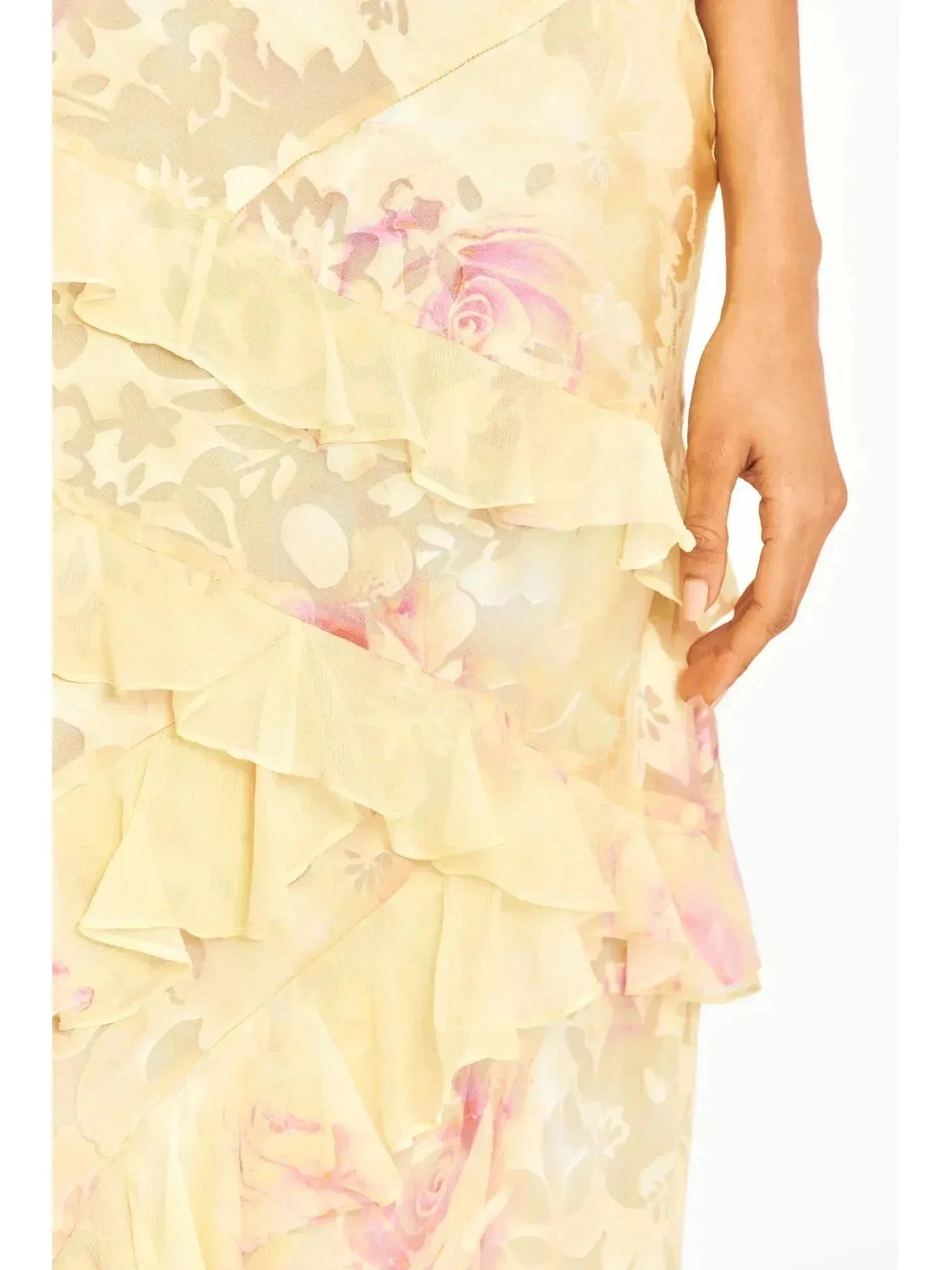 Pink lightweight sleeveless maxi dress by Lumina Vancouver, flowing fabric and casual style perfect for warm weather.