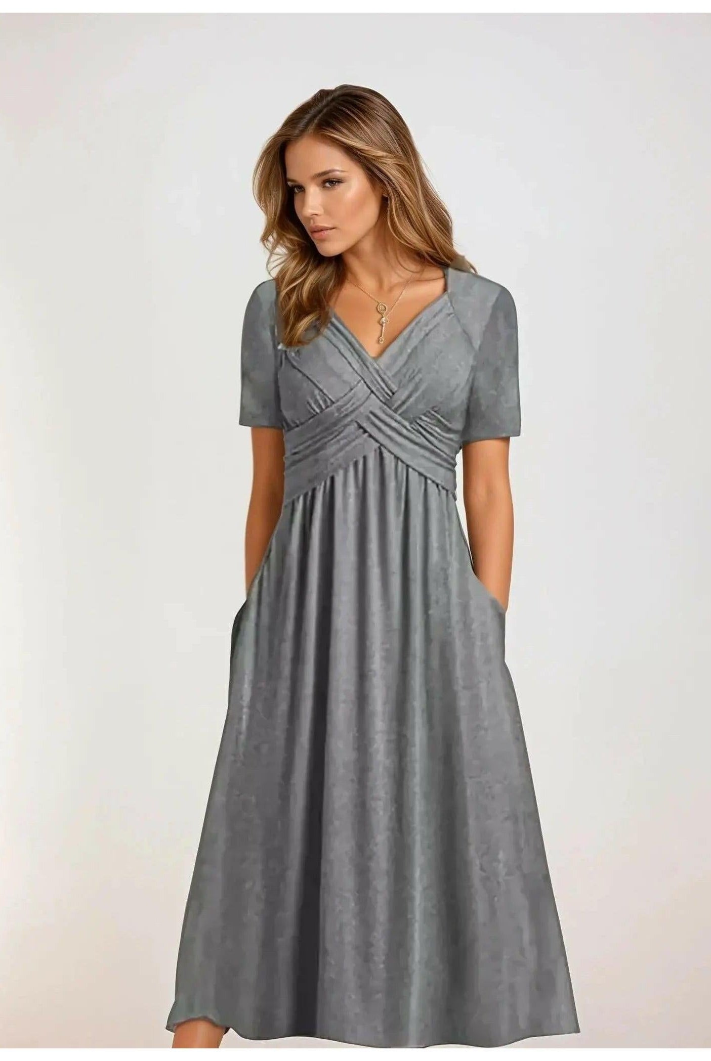 Black Amara Graceful Evening Gown by Lumina Wear, elegant dress with flowing fabric and sophisticated design.