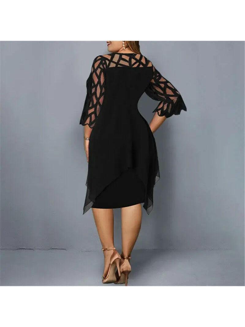Purple Annika plus size midi dress for women by Lumina Vancouver, stylish and comfortable for everyday wear.