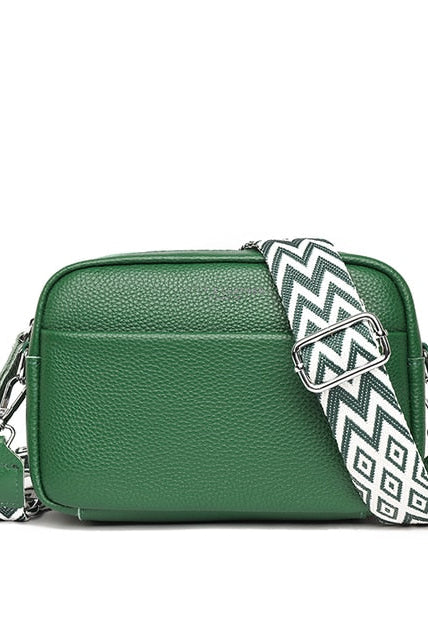 Lumina Wear Bella compact black leather shoulder bag with sleek design, ideal for stylish everyday use.