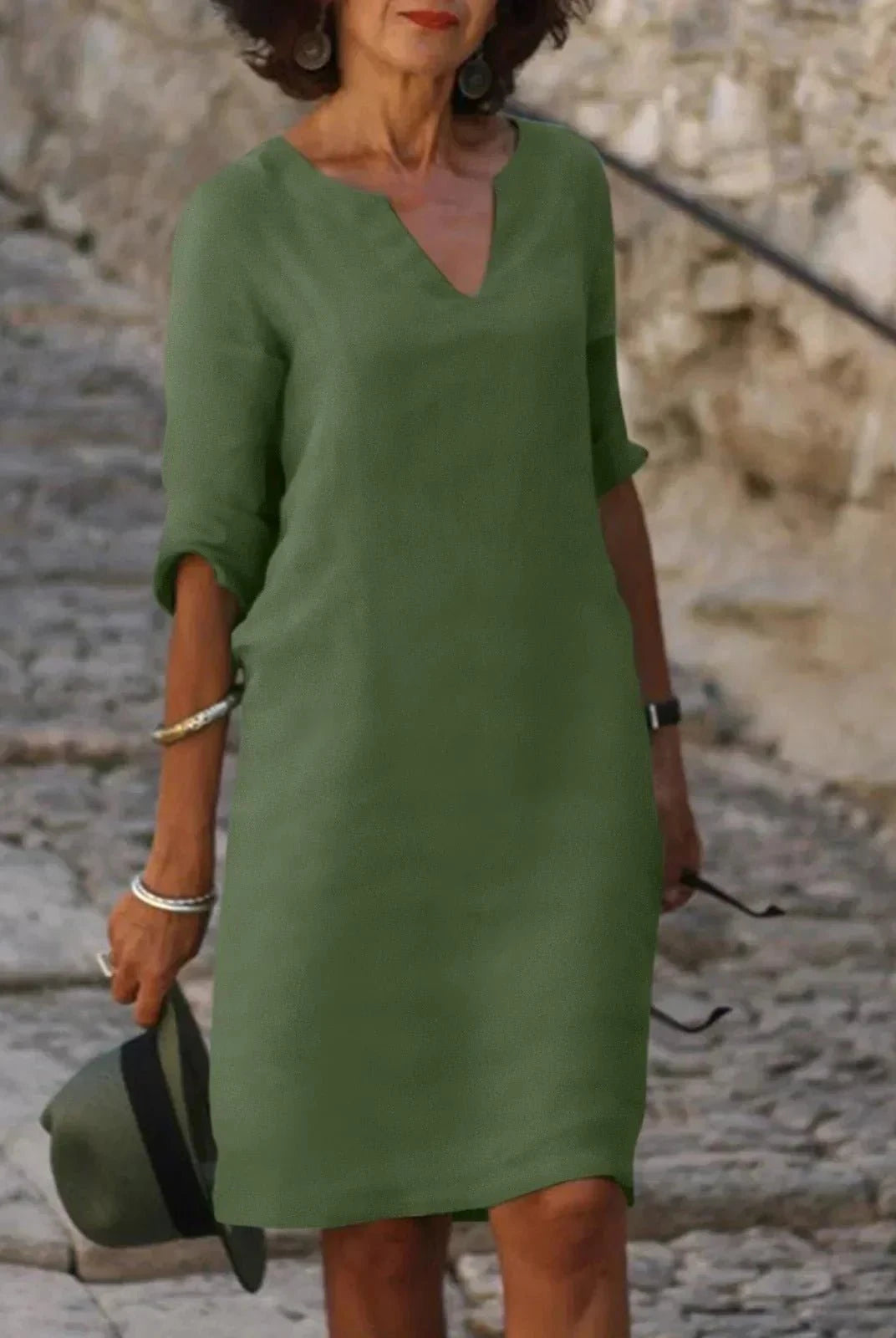 Beth™ - Relaxed V-Neck Dress